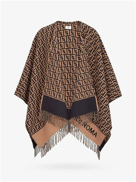 fendi écharpe|Fendi poncho long fur cape.